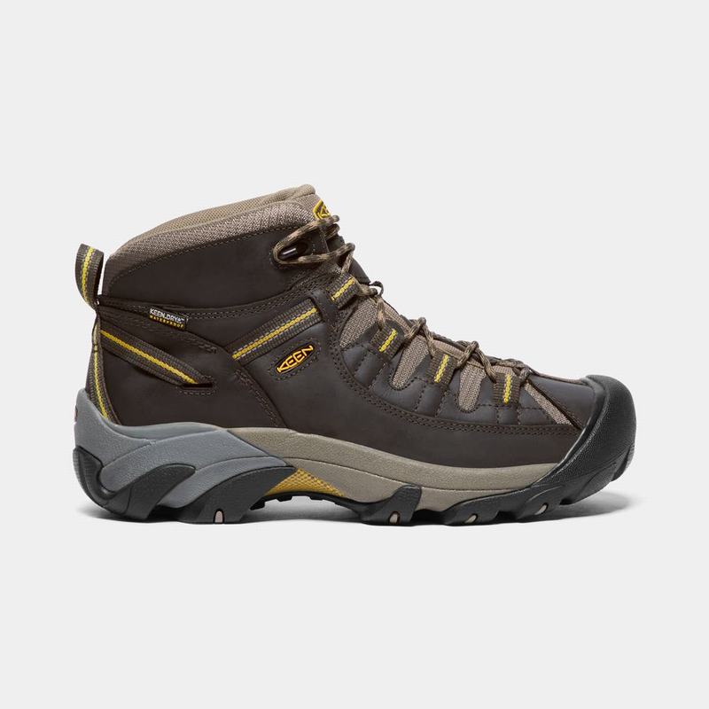 Keen Targhee II Waterproof Mid Wide Mens Hiking Boots Coffee Discount (7861-INOGL)